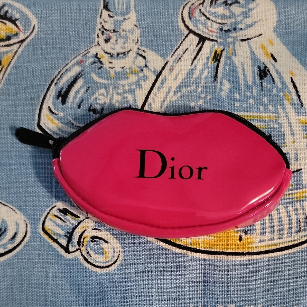 Dior Fuchsia Lip-Shaped Cosmetic Pouch
